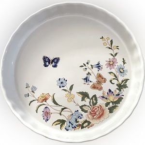 John Aynsley Quiche/Flan Dish Oven To Table Cottage Garden pattern